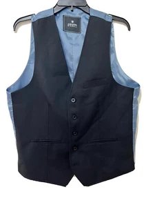 ALEXANDER DOBELL Black Front Blue Back Formal Mens Vest. Size 38R UK. GUC - Picture 1 of 7