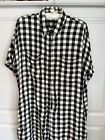 Ladies Madewell Cotton Checked Dress Size M
