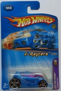 2005 Hot Wheels First Edition X-RAYCERS Vandetta 8/10 (Clear Blue Version) - Picture 1 of 2