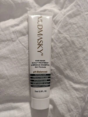Mascarilla capilar MUDMASKY cuero cabelludo tratamiento caspa y champú milagroso 2,5 oz NUEVO SELLADO  Foto 1 de 2