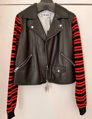 LOEWE Luxury leather biker jacket size 40 Fits (UK10,US6) - Image 1 of 4