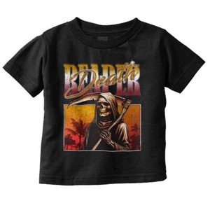 Spooky Halloween Monster Dead Grim Reaper Toddler Boy Girl Youth T Shirt Tee - Picture 1 of 6