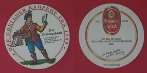 Reissdorf Zeitungsboth Brauerei Bierdeckel Bierfilz Bieruntersetzer - Picture 1 of 1