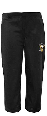 Pittsburgh Penguins NHL Toddler Team Logo Black Reebok Track Pants: 2T-4T Cover