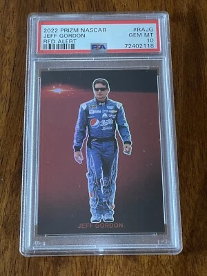 🔥🔥2022 Prizm NASCAR Jeff Gordon Red Alert PSA 10 POP 1🔥🔥 Foto 1 de 2
