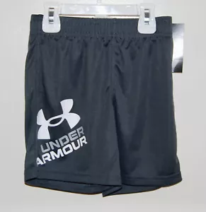 Pantaloncini sportivi Under Armour Little Boy's Pitch grigio grande logo nuovi con etichette taglia 4 - Foto 1 di 6