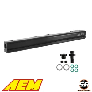 Riel de combustible de alto volumen AEM 25-109BK para 96-00 Honda Civic CX / DX / LX 1,6 L - Imagen 1 de 5