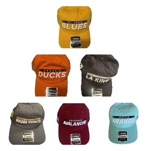Paquete de 6 gorras ajustables para hombre NHL hockey profesional pista fanáticos reyes patos nuevas con etiquetas - Imagen 1 de 7