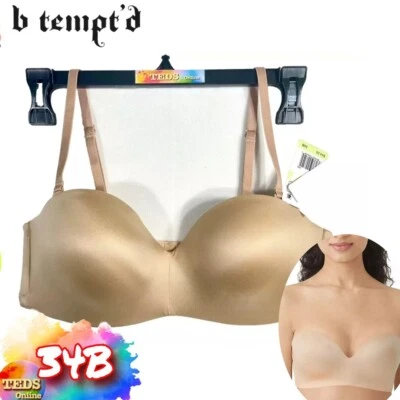 Base inalámbrica sin tirantes 954281 desnuda nueva con etiquetas b.tempt'd by Wacoal 34B Future Foto 1 de 4