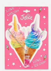 Collana Pozione Unicorni Gelato Justice Girls I Love Calza Stuffer Nuova con etichette - Foto 1 di 2