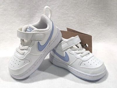 Nike Court Borough Low Recraft (TD) White/Cobalt Toddler Boy's Sneakers-Sz 5C NB - Image 1 of 4