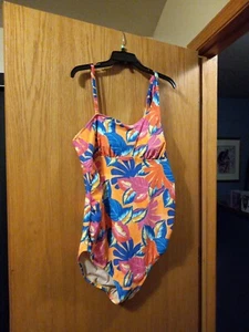 Isabel Maternity Size XL Asymmetric Tie Shoulder 1-Piece Maternity Swimsuit - Picture 1 of 5