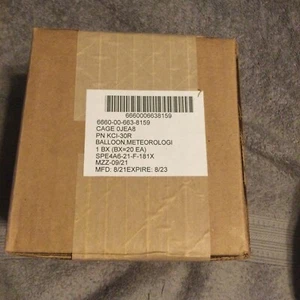 Balloon, Meteorological, Box, (20 Ea)military Surplus - Picture 1 of 2