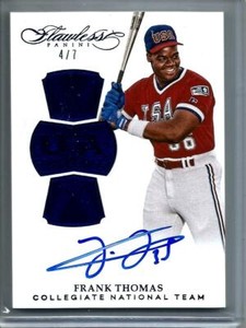 Frank Thomas 2016 Panini Flawless Sapphire Autograph #4/7