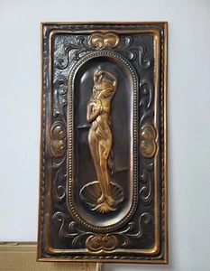 Vintage Wall Metal Embossing Birth of Venus Nude Decor USSR Zaporozhye Ukraine - Picture 1 of 14