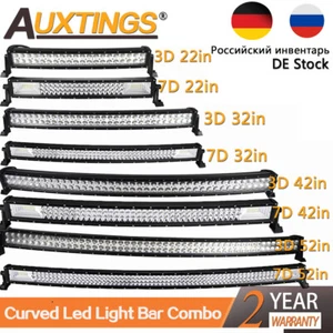 Curved LED LIGHT BAR WORK LAMP 4WD BOAT OFFROAD ATV 4X4 20'' 32'' 42'' 52''inch - Foto 1 di 20