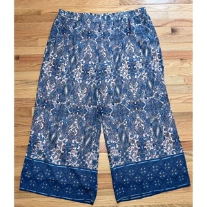 Plus Size Wide Leg Palazzo Pants Size 26/28 Coastal Granmother Cottagecore Boho - Picture 1 of 4
