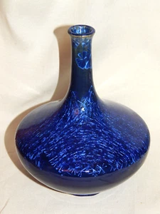 Vase Kießling Langenhessen blaue Kristallglasur - Picture 1 of 5