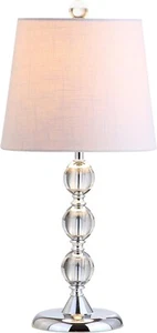 Jonathan Y JYL2026A Hudson 20 in. H Clear/Chrome Crystal Mini Table Lamp - Picture 1 of 6