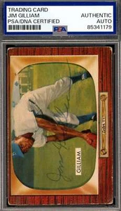 Jim Gilliam PSA DNA Vintage Signed 1955 Bowman Autograph - Picture 1 of 1