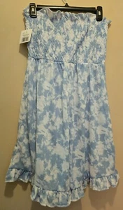 Style Youth Blue & White Romper; Gathered Stretch Upper; Size XL - Picture 1 of 5
