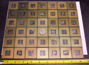 92 SQUARE INCH area lot 42 INTEL CPU chips board PCB+DIE scrap gold recovery R2D - Picture 1 of 5