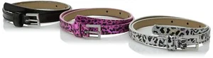 Girls' Animal Print Belts 3 Pieces Multi Small/Medium - Picture 1 of 1