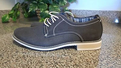 ZAPATOS OXFORD DE LONA PARA HOMBRE MADDEN BY STEVE MADDEN TARO GRIS TALLA ~ 8 NUEVOS SIN CAJA Foto 1 de 4