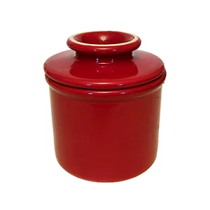 The Original Red Butter Bell Crock by L. Tremain 2003 Ceramic Butter Dish Keeper - Picture 1 of 5