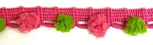 Multi Colored Pom Pom Poly Ball Fringe - 12 Continuous Yards! - Picture 1 of 4