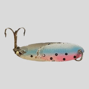 Kastmaster Acme Tackle Fishing Lure Pink Blue White Black Spots 1 Treble Hook 2" - Picture 1 of 9