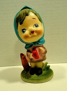 Vintage Bisque Girl Figurine Japan - Picture 1 of 6