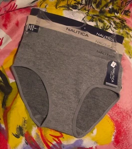 3 NEW NAUTICA NT9203 3PKAL SUPER SOFT MF SIGNATURE HIGH WAIST BRIEF PANTIES S - Picture 1 of 2