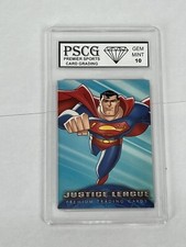 JUSTICE LEAGUE ANIMATED Inkworks 2003 1 of 7 SUPERMAN PSCG 10 GEM MINT PROMO