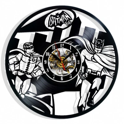 Batman 1966 Vinilo Reloj de Pared Regalo Cumpleaños Vacaciones Arte Hogar Habitación Decoración Diseño Foto 1 de 4