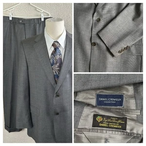 Daniel Cremieux X Loro Piana Hombres 42R Pantalones 35X28.5 Gris Traje 2 Piezas - Imagen 1 de 23