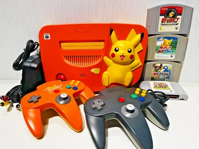 Juego Consola Nintendo 64 Pikachu Naranja Exclusivo Japón N64 Edición Pokémon Prueba Foto 1 de 4