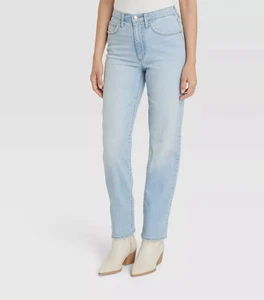 Universal Thread Women's High Waisted Straight Cargo Jeans 90's Vintage 419-16 - Picture 1 of 4