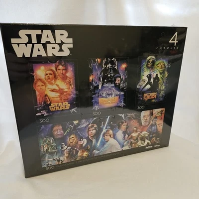 Star Wars Original Trilogy 4 Puzzles By Buffalo Games & Puzzles NEW! - Image 1 of 4