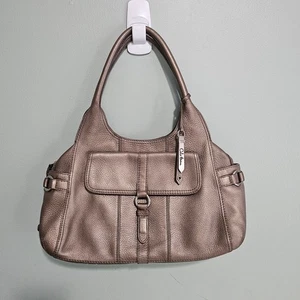 Bolso de hombro Cole Hann de cuero granulado bronce estaño - Imagen 1 de 10
