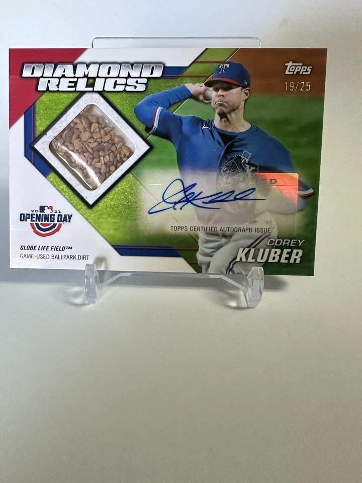 2021 Topps 开幕日科里·克鲁伯签名 19/25 钻石遗迹游戏污垢 #ADR-CK — 第 1/4 张图片
