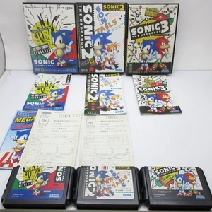 Sonic the Hedgehog 1+2+3 SONIC THE HEDGEHOG Box/Manual SEGA Mega Drive Software - Picture 1 of 5
