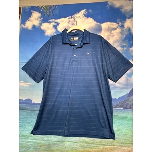 Callaway Polo Shirt Adult Large Blue Opti Dri Golf Golfing Lightweight Mens - Picture 1 of 3