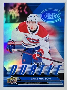 2025-26 Upper Deck Series 1 Bustle Lane Hutson Blue - Bild 1 von 2