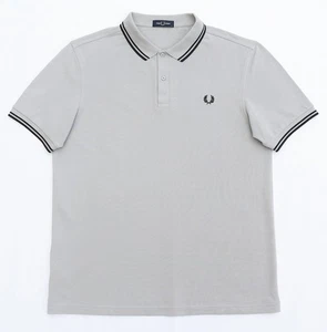 FRED PERRY - POLO POLO TWIN TIPPED SHIRT M3600 - GRIS - Talla XXL - NUEVO - Imagen 1 de 1