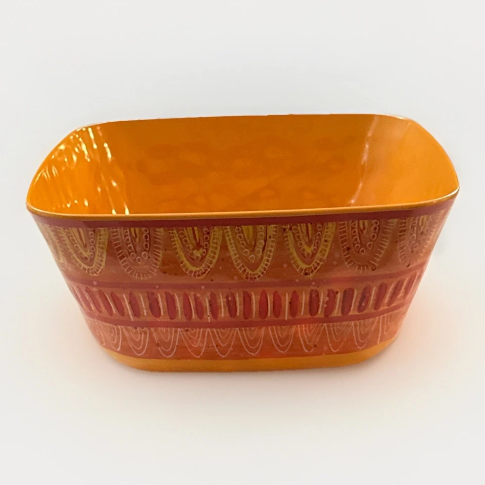 Tigela de servir melamina laranja 10,5 pol. internacional Joyce Shelton com certificação Y2K - Imagem 1 de 4