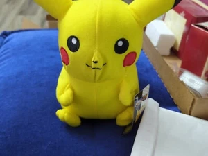 Pokemon Pikachu Plush Stuffed Toy Kids Large 8" Authentic Used - Picture 1 of 11