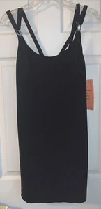 Vestido ASHLEE Negro Adornado con Tiras Talla 6 Elegante Y Sexy Con Buen gusto - Imagen 1 de 6