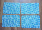 Placemats Moroccan Tile Theme Vinyl 17.25" x 11.25" NEW - 4 PIECE SHIP FROM USA
