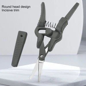 Nose Hair Removal Scissors Rounded Tip Stainless Steel Grooming Trimming Nasal - Picture 1 of 12